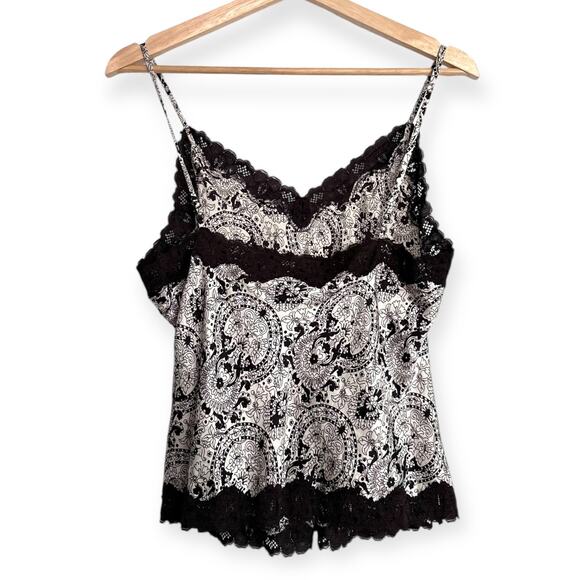 INC International Concepts 100% Silk Floral Lace Trimmed Camisole Women's 8P - Picture 2 of 9